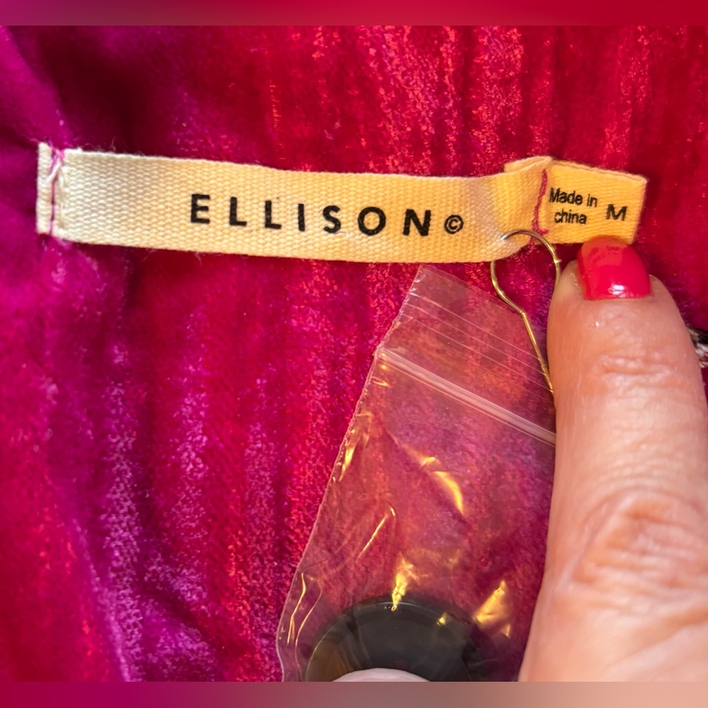 NWT Ellison Fuchsia Crushed Velvet Blazer - Picture 11 of 12